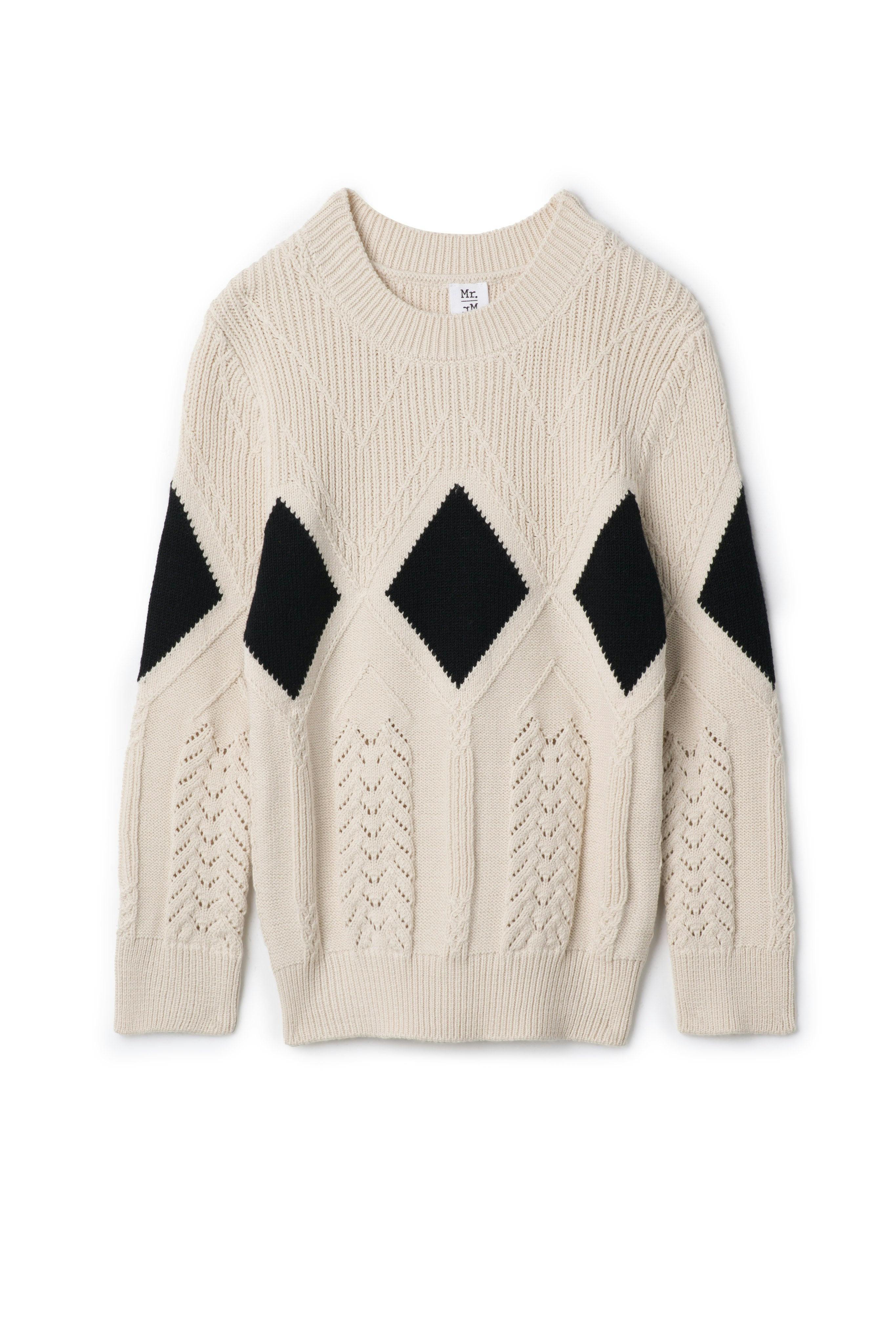 Diamond Pointelle Knit Sweater