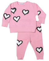 Baby Graffiti Hearts Set - Pink