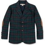 Boy's Organic Brushed Cotton Suit Jacket, Blue
