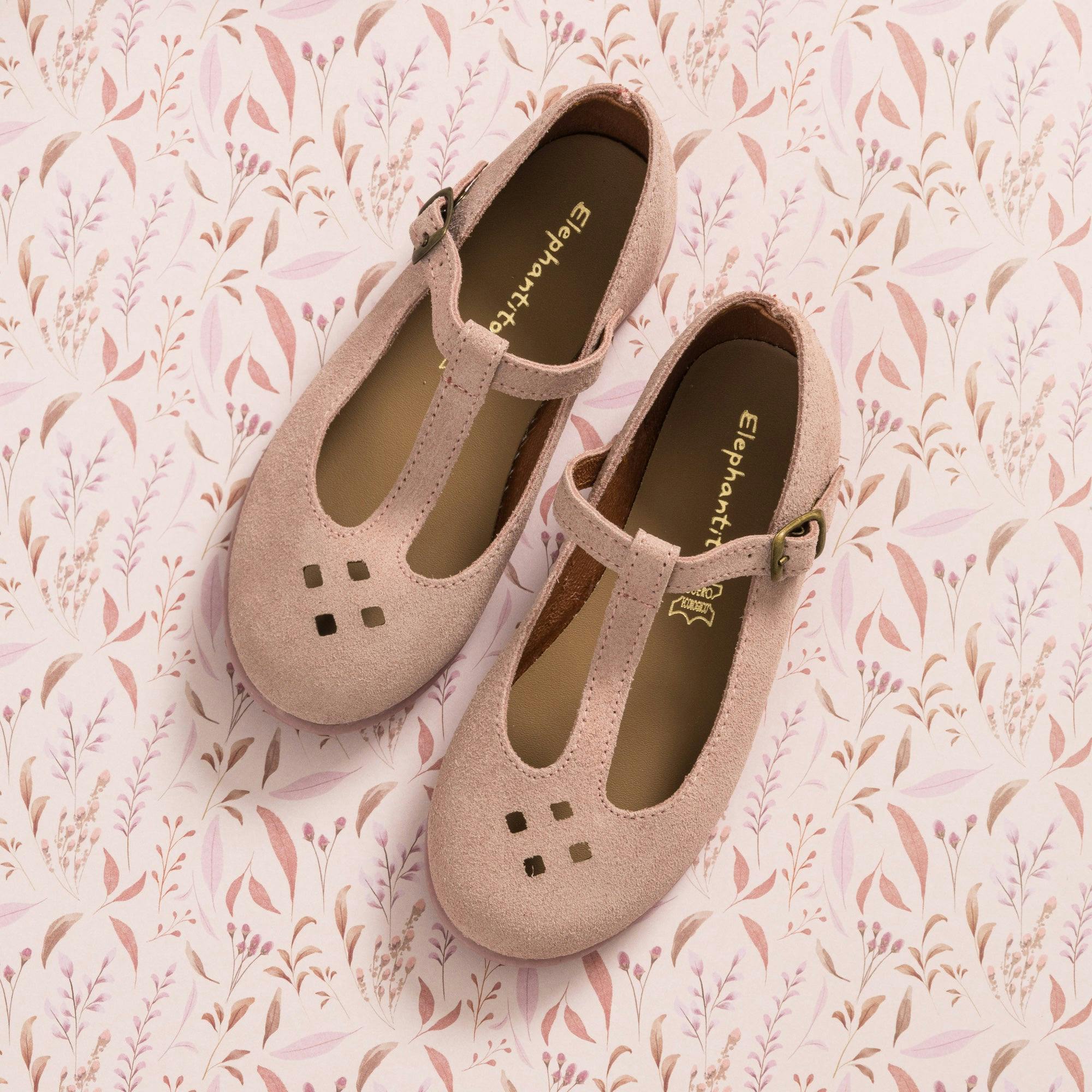 Suede T-Bar Mary Jane | Rose