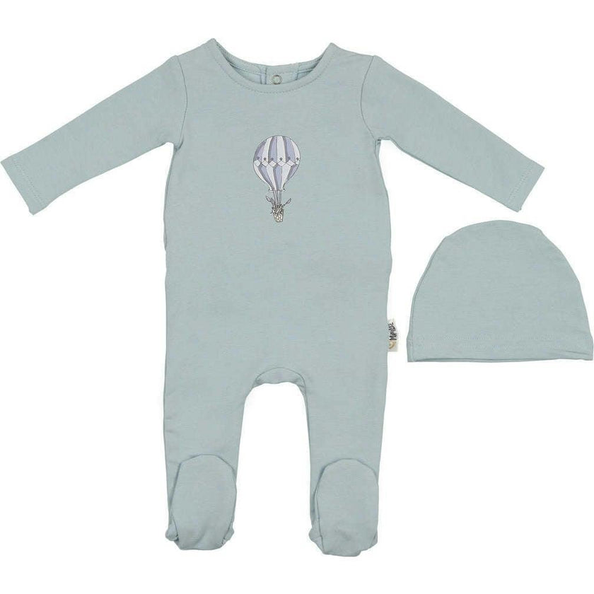 Air Balloon Footie and Beanie Set
