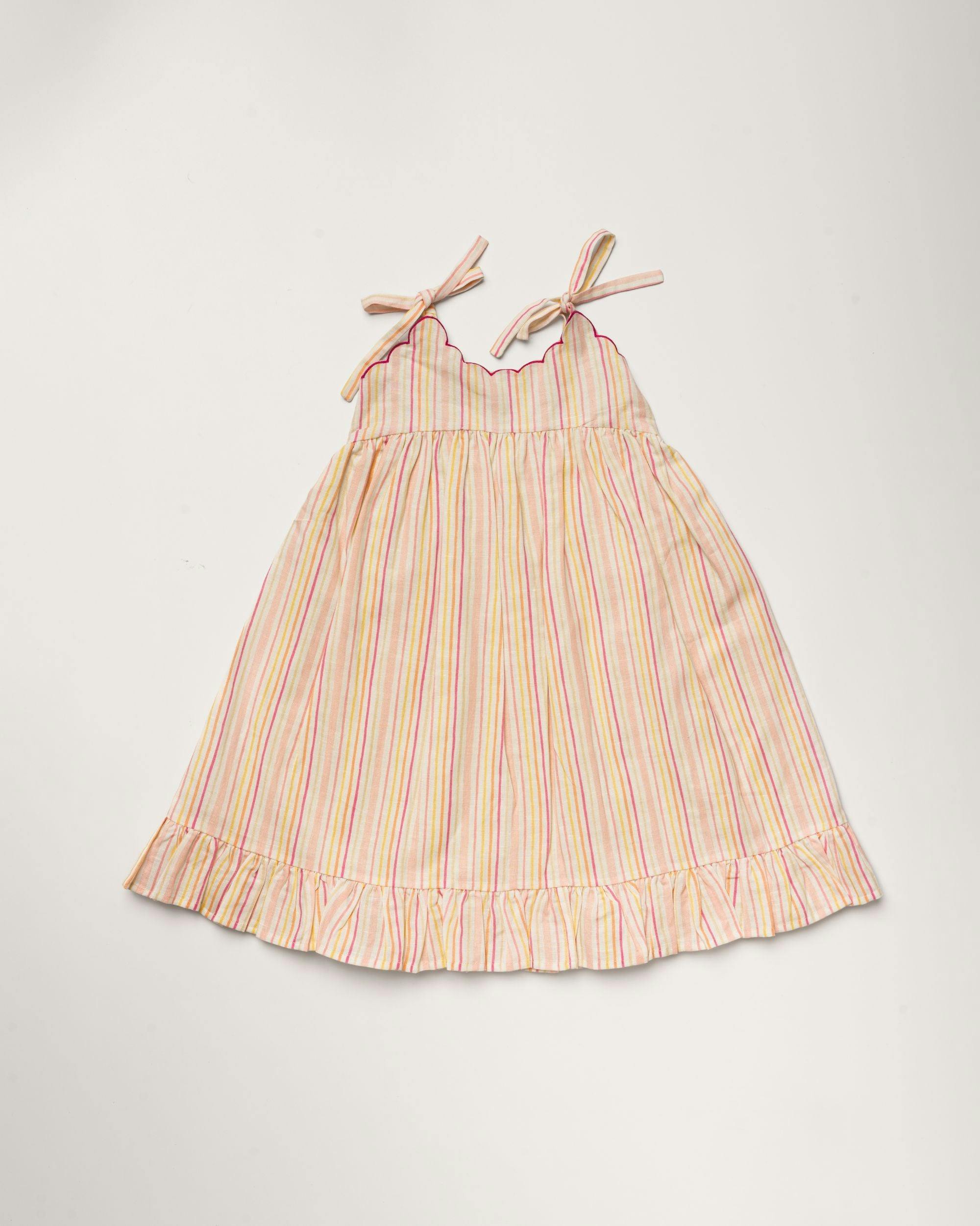Alena dress - Pink Strips print