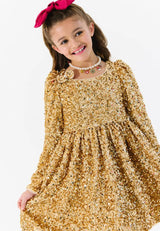 Golden Party Shimmer Dress