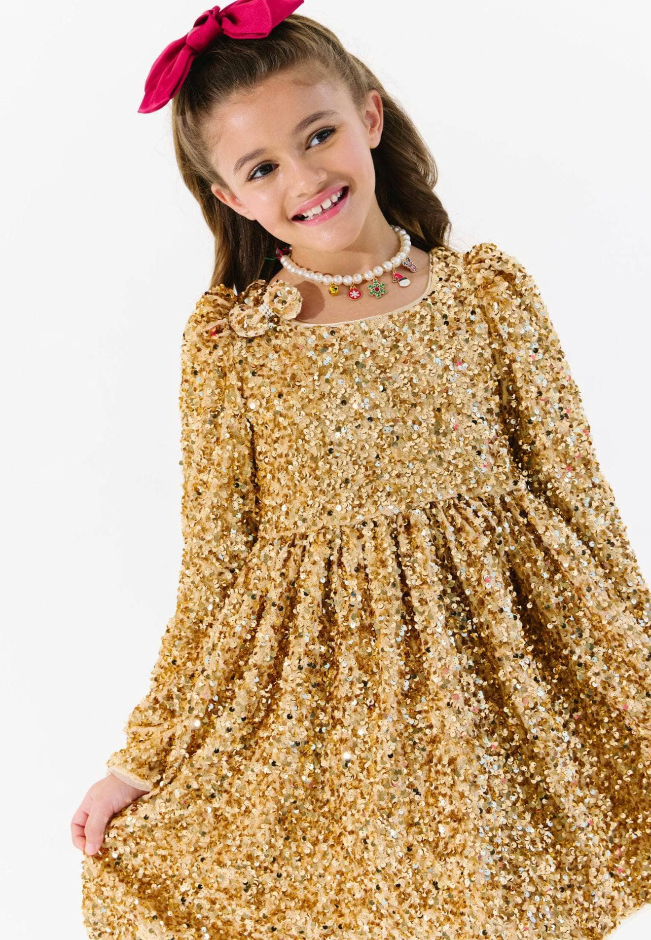 Golden Party Shimmer Dress