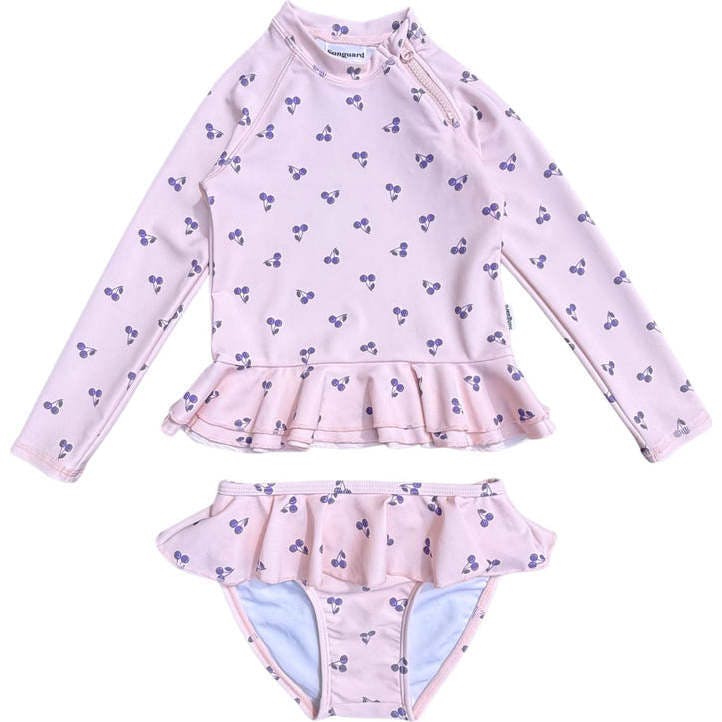 Reese 2-Piece Long Sleeve Peplum Top & Bottom Swimwear