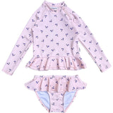 Reese 2-Piece Long Sleeve Peplum Top & Bottom Swimwear