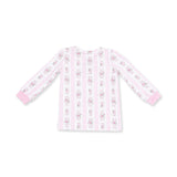 Bella Rose Stripe - Long Sleeve Loungewear Set