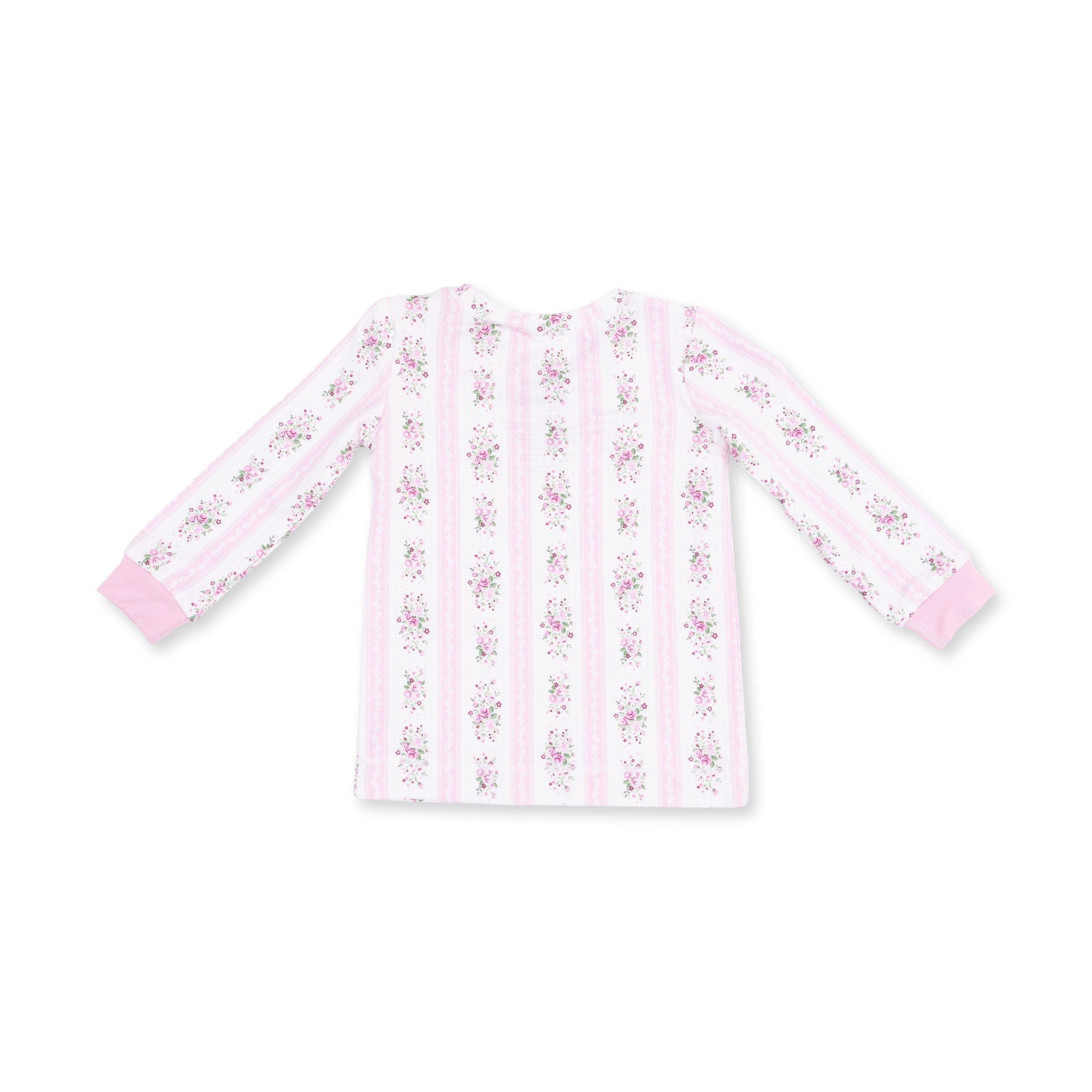 Bella Rose Stripe - Long Sleeve Loungewear Set