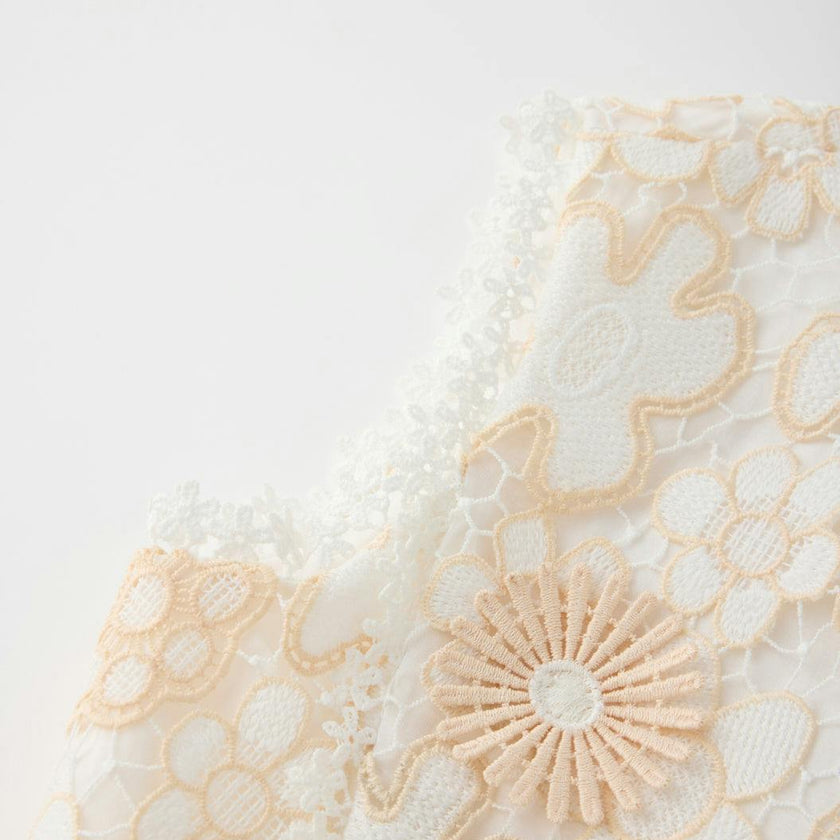 Haley Embroidered Frill Maxi Dress
