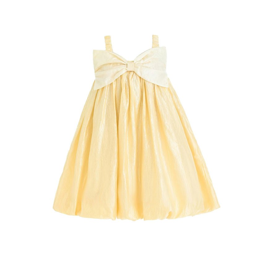 Gold Shining Satin Dress