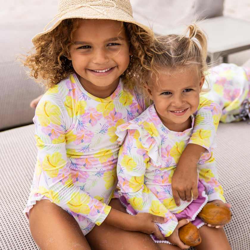 Aloha Vacay Recycled Leg Frill Surf Suit