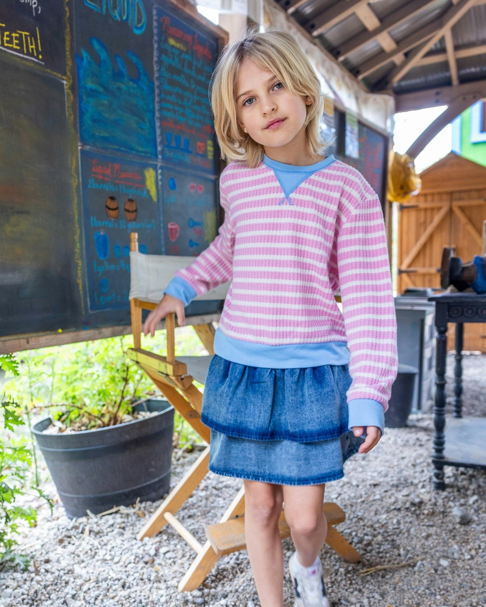 Scout Stripe Top - Pink Gloss Thermal