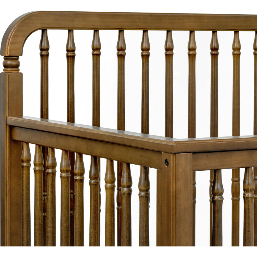 Liberty 4-in-1 Convertible Spindle Crib in Natural Walnut