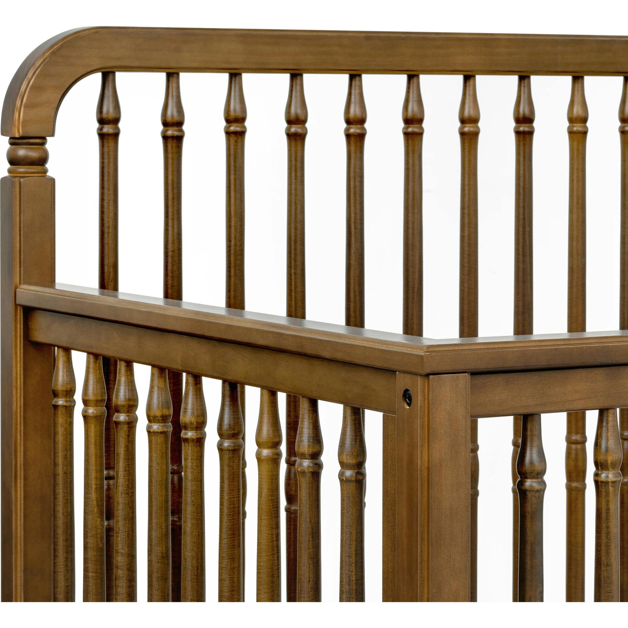 Liberty 4-in-1 Convertible Spindle Crib in Natural Walnut
