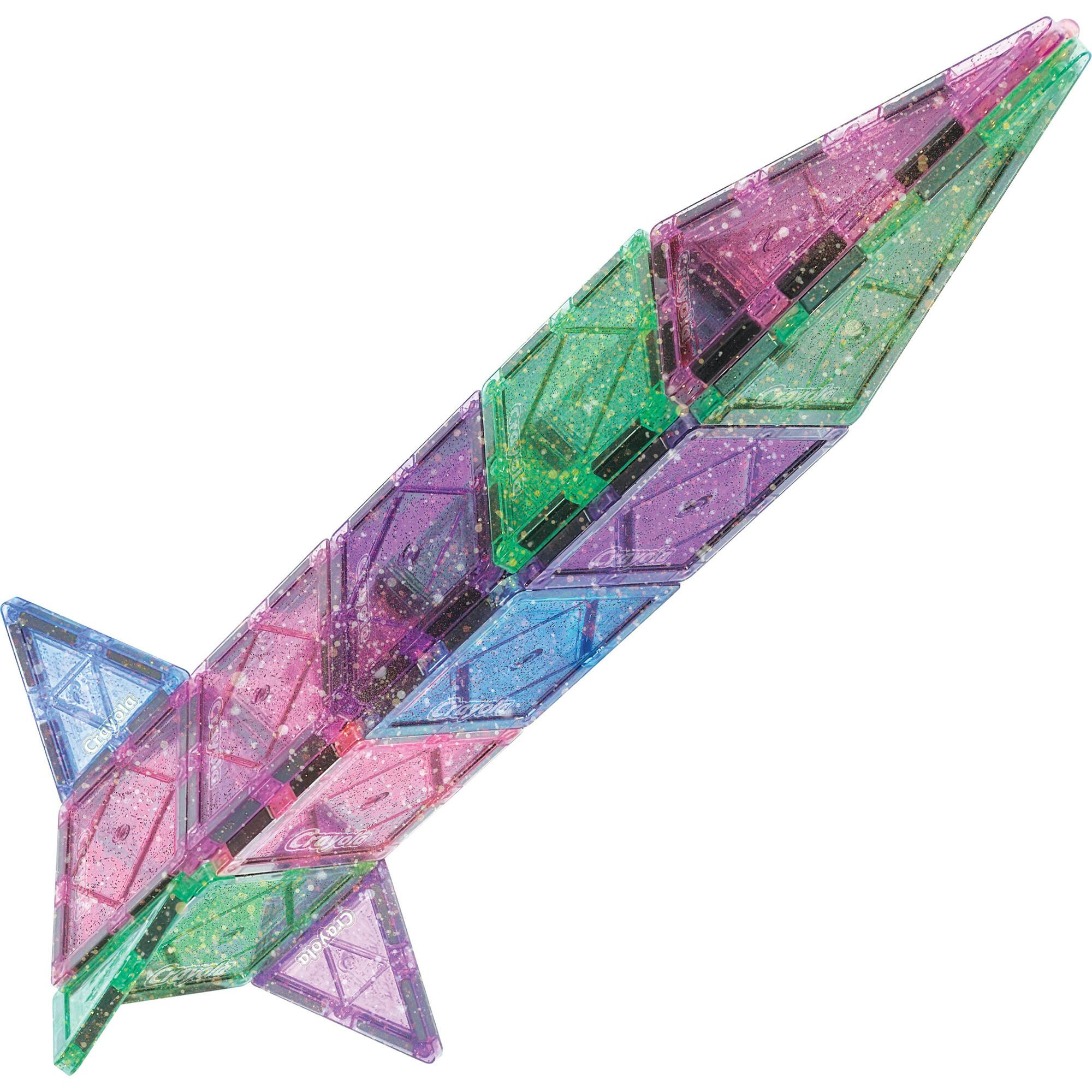 Crayola Glitter Magnetic Tiles 24 Piece Set