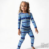 Hanukkah Fair Isle Bamboo Kids Pajamas