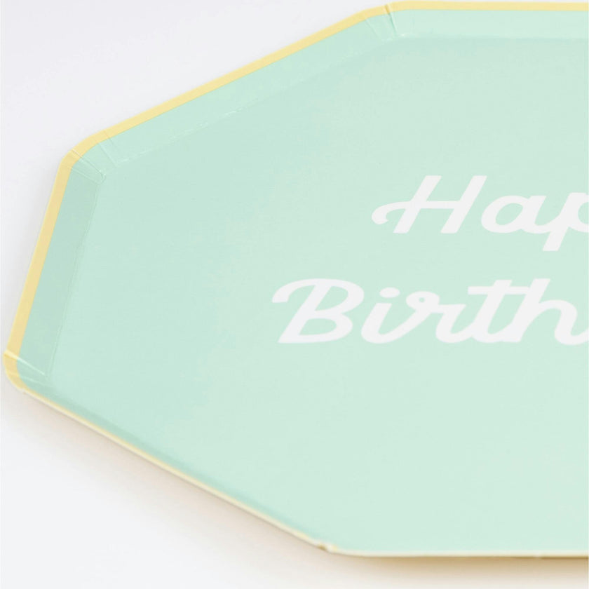 Mixed Happy Birthday Side Plates