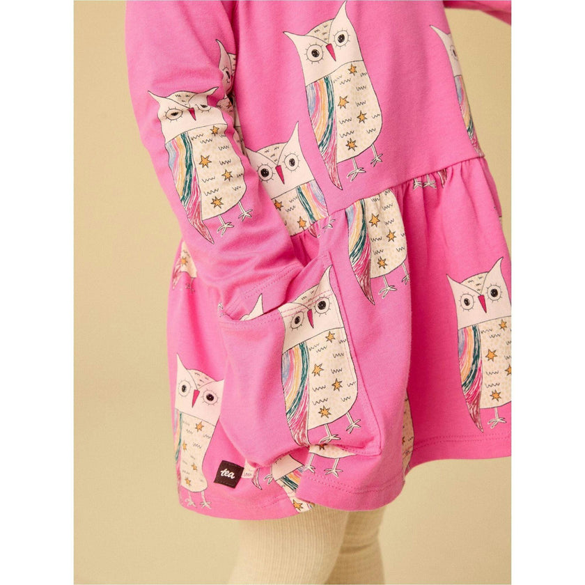 Long Sleeve Pocket Dress, Pink