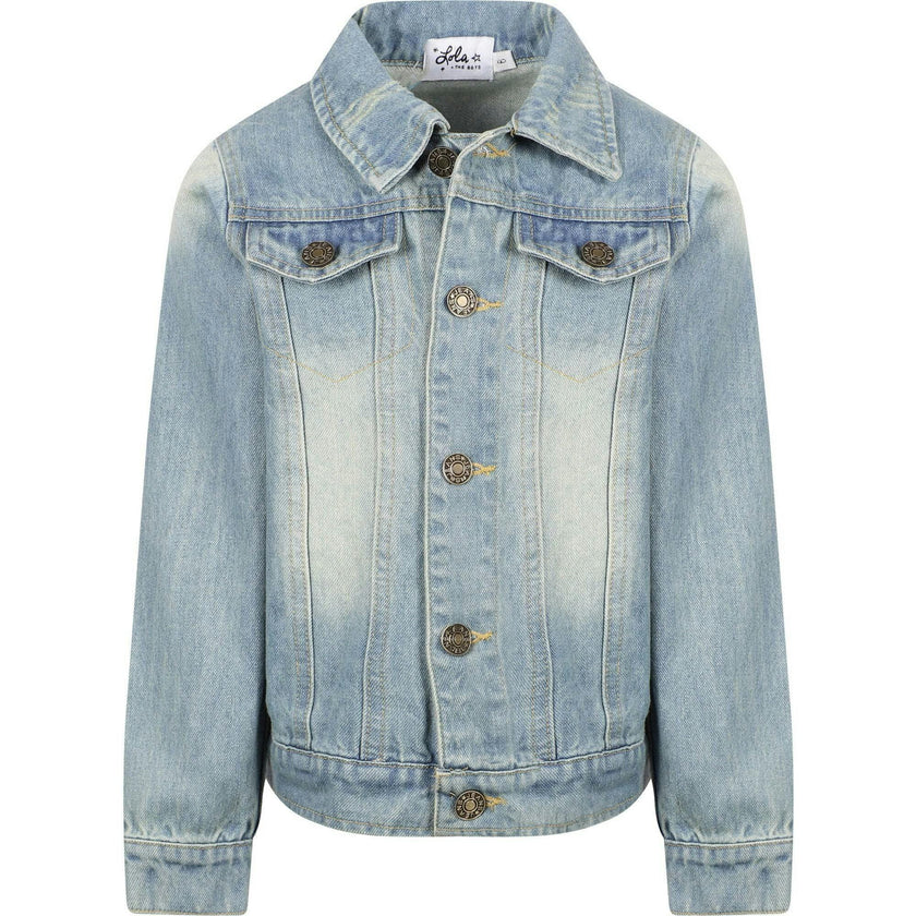 Women's Neon Angel Wings Denim Jacket Rainbow