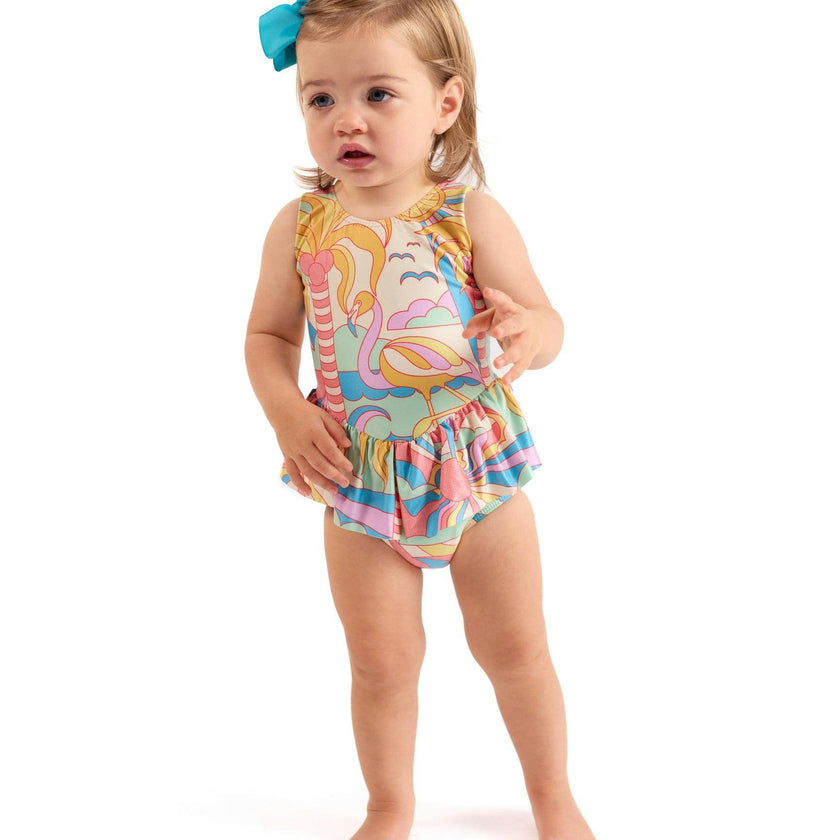 The Paradiso - Girls Ruffle One Piece with Tutu UPF 50+