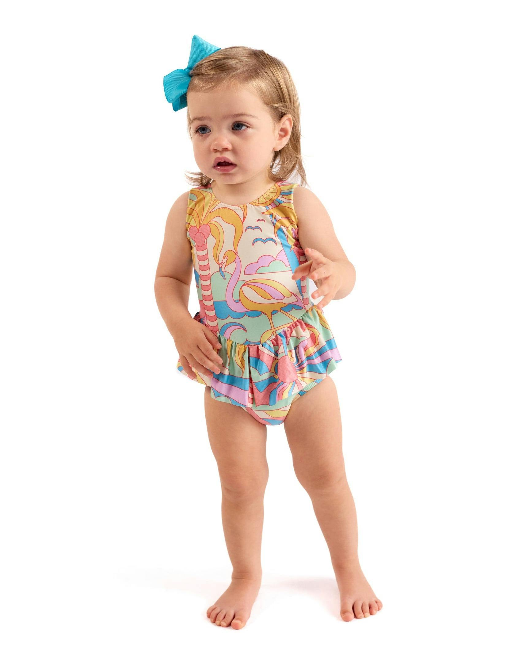 The Paradiso - Girls Ruffle One Piece with Tutu UPF 50+