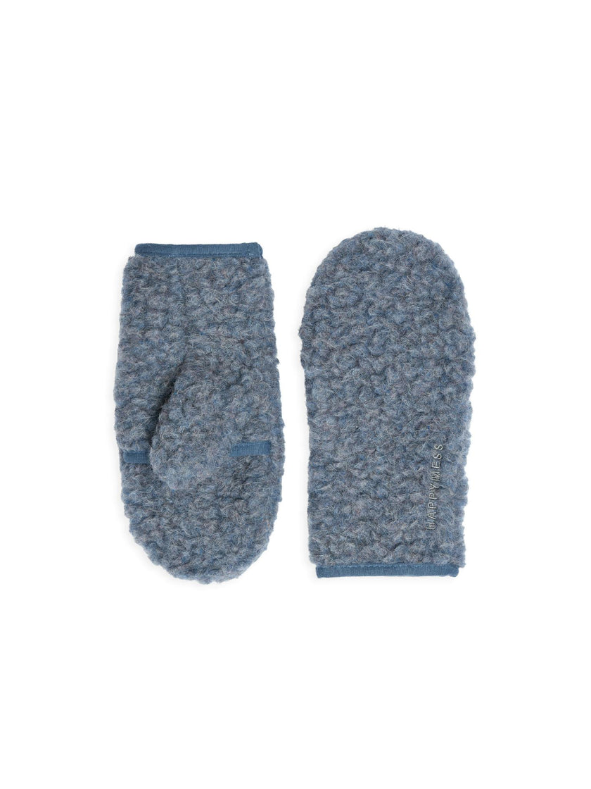 children's merino mittens with flap - baltic 6y+