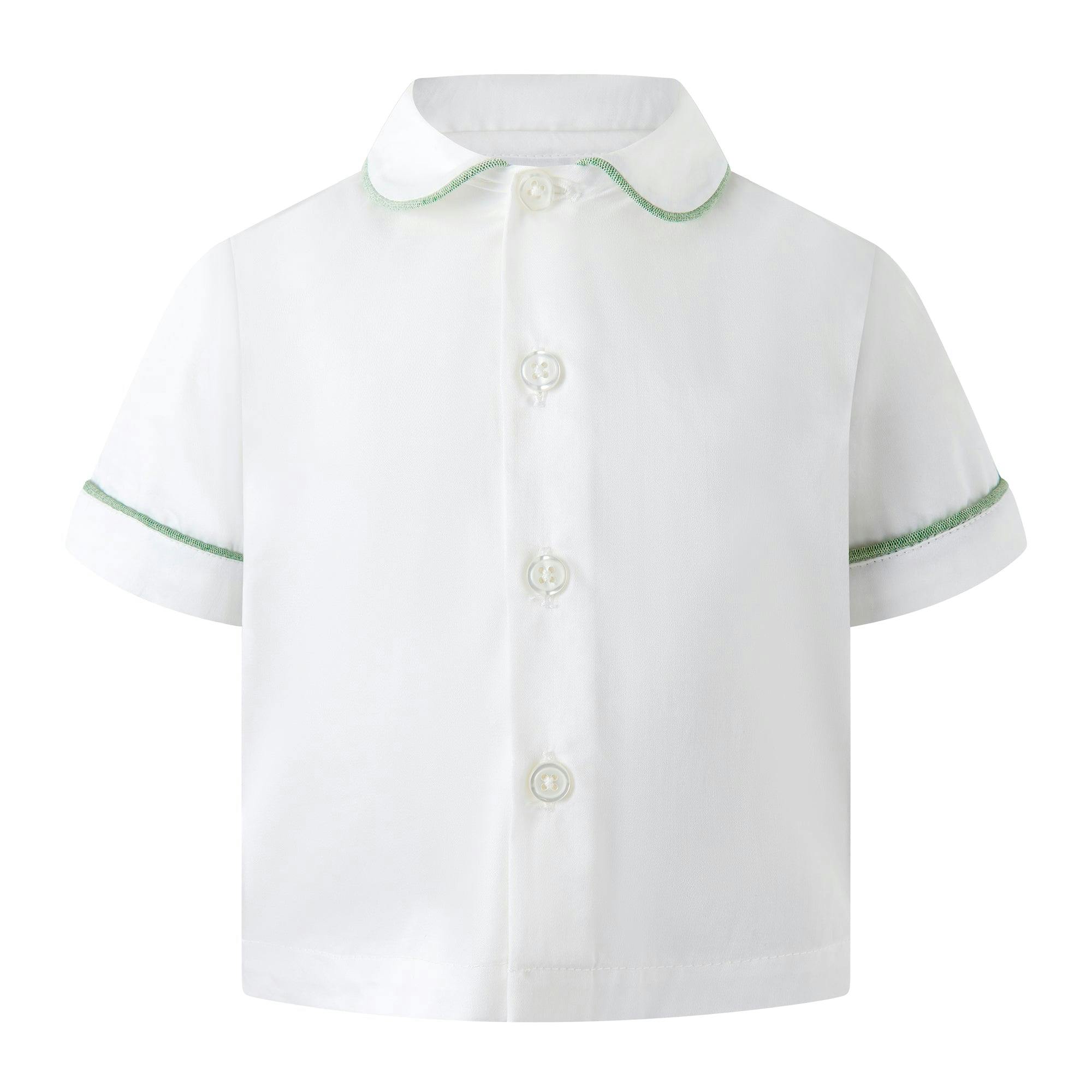 Green Chambray Bubble and Shirt Set