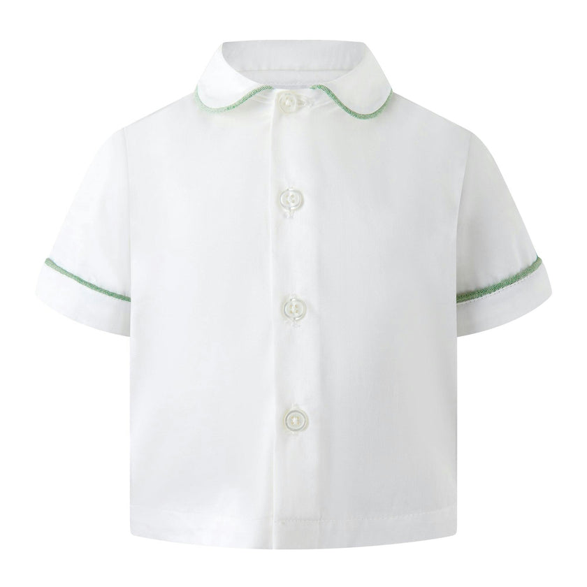 Green Chambray Bubble and Shirt Set