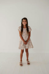 Peasant Bubble Sleeve Dress Isabella Paisley