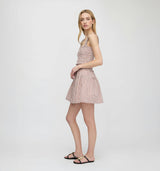 The Azalea Mini Nap Dress - Cognac Gingham