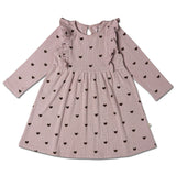 Organic Long Sleeve Ruffle Dress