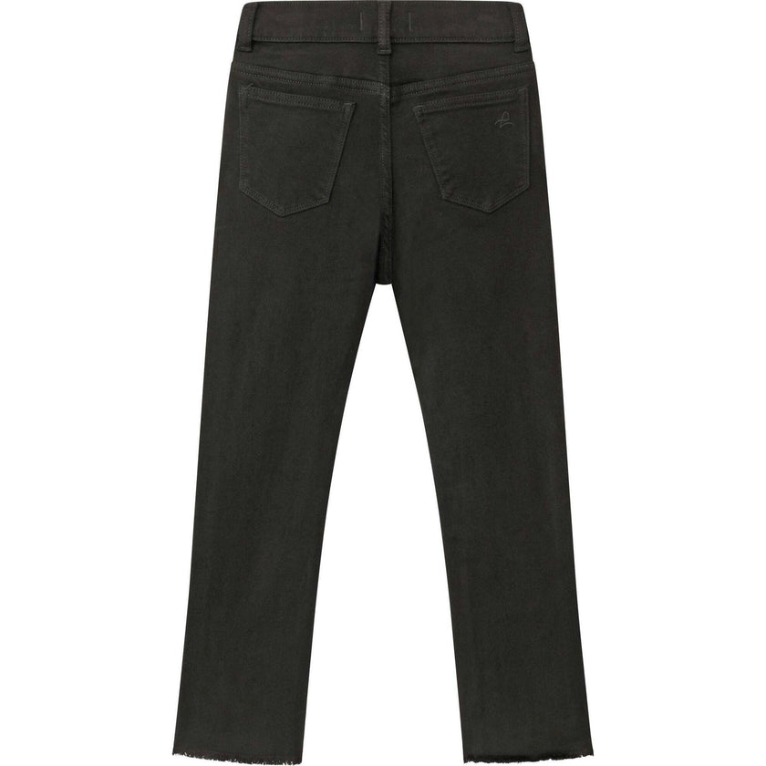 Emie Straight High Rise | Black Peached Raw