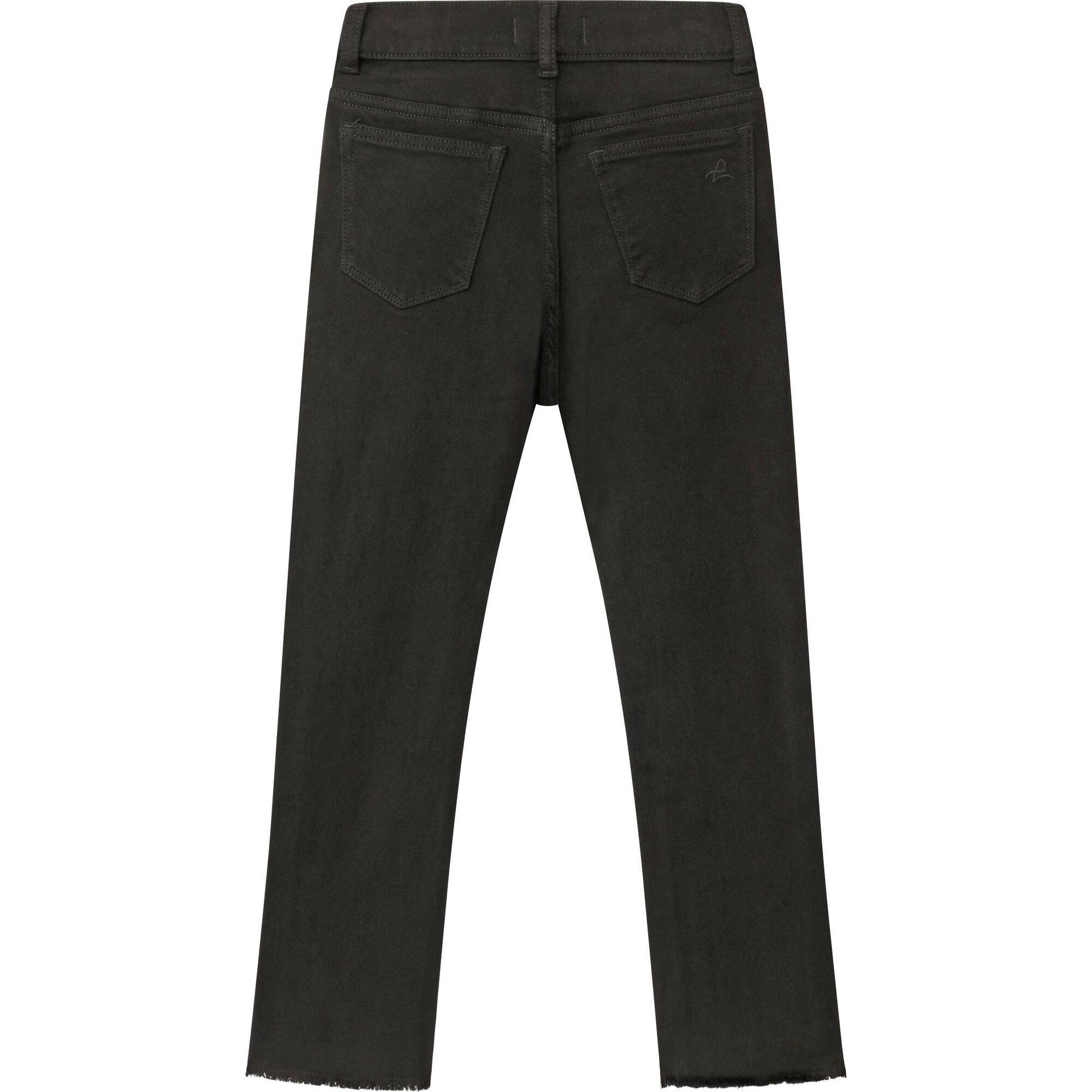 Emie Straight High Rise | Black Peached Raw