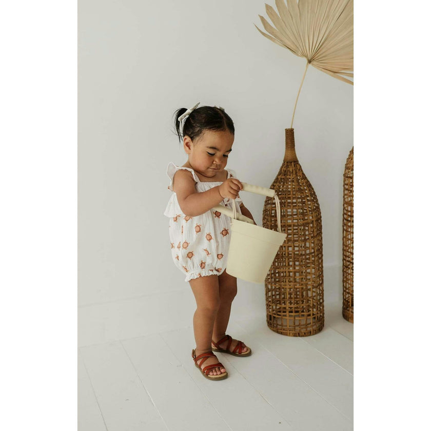 Gauze Bubble Romper Harbor Blue