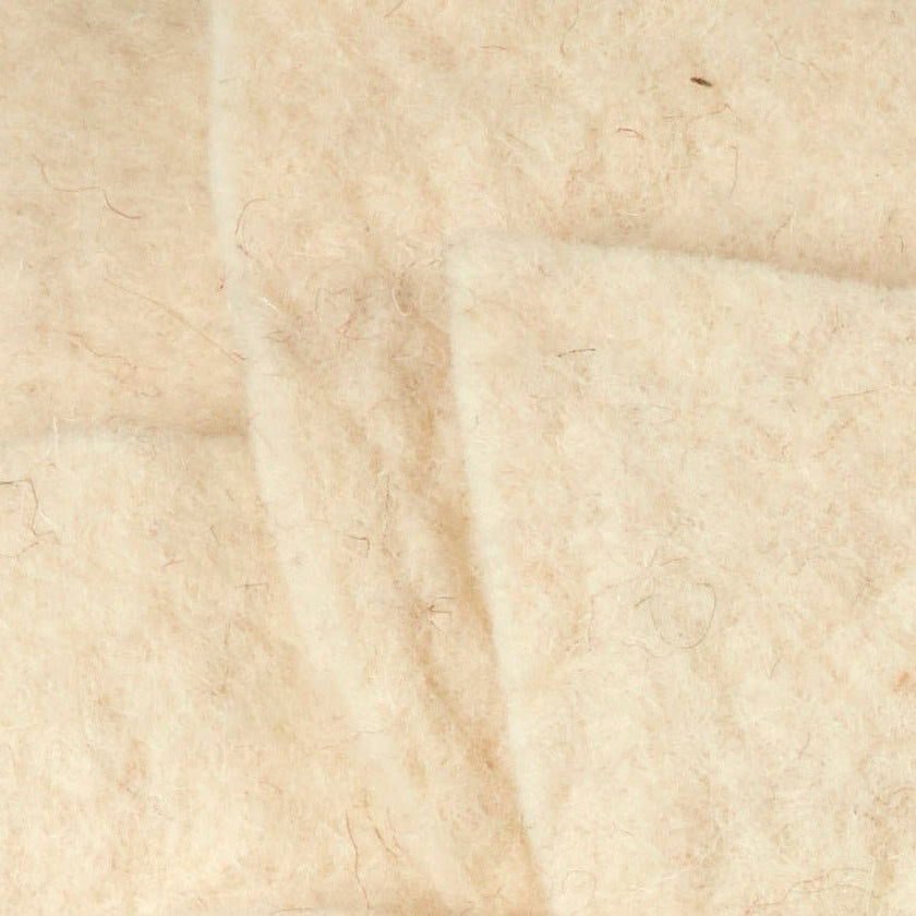 Hand Felted Wool Pillow - Cream 3D Flower Cream, 20" Arcadia Home