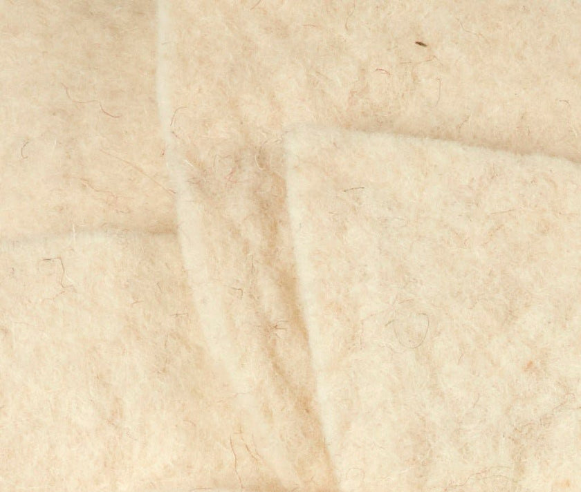 Hand Felted Wool Pillow - Cream 3D Flower Cream, 20"