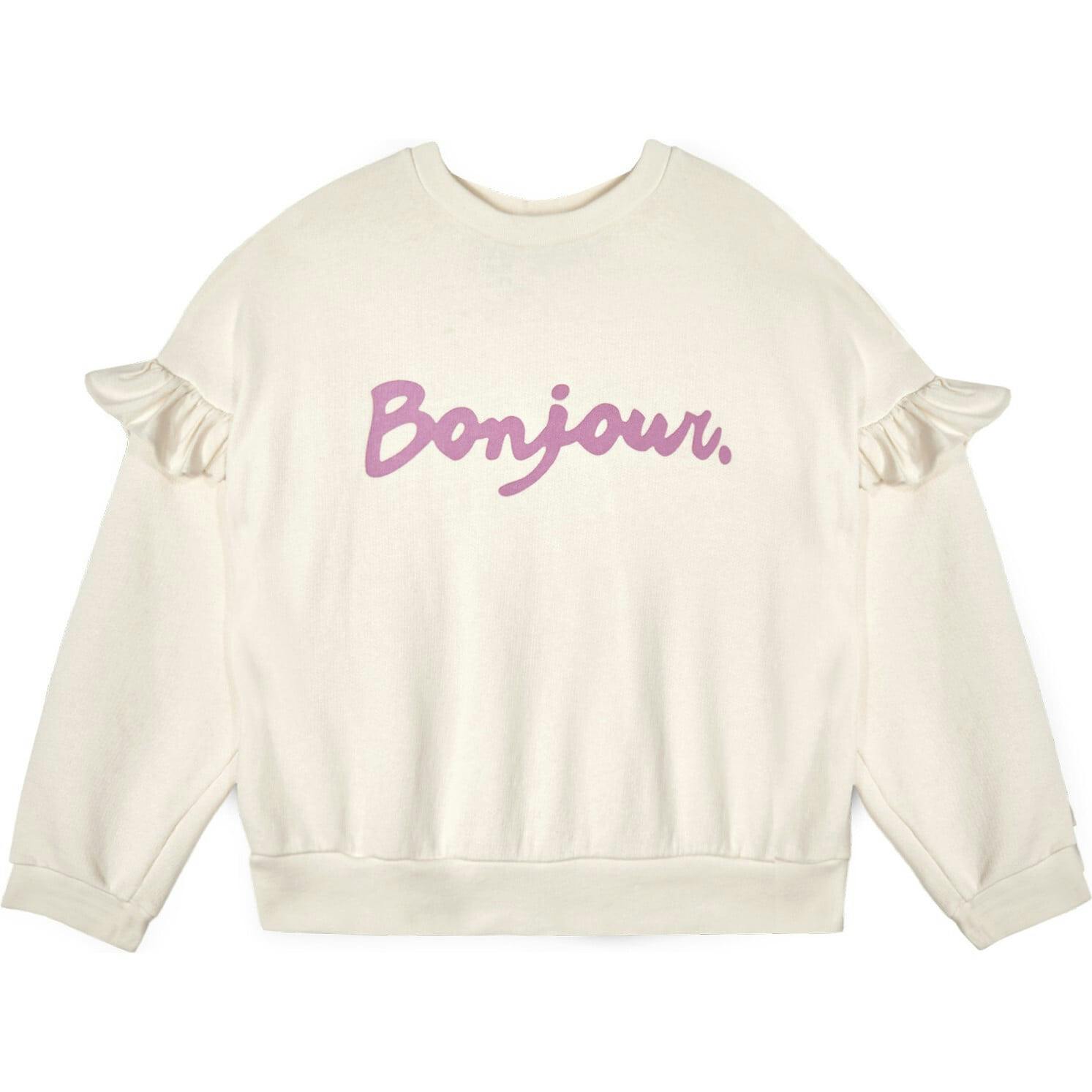 Mipounet SS26 Bonjour, Sweatshirt Ecru
