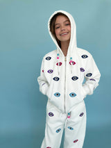 Rainbow Evil Eye Applique 2-Piece Jogger Set