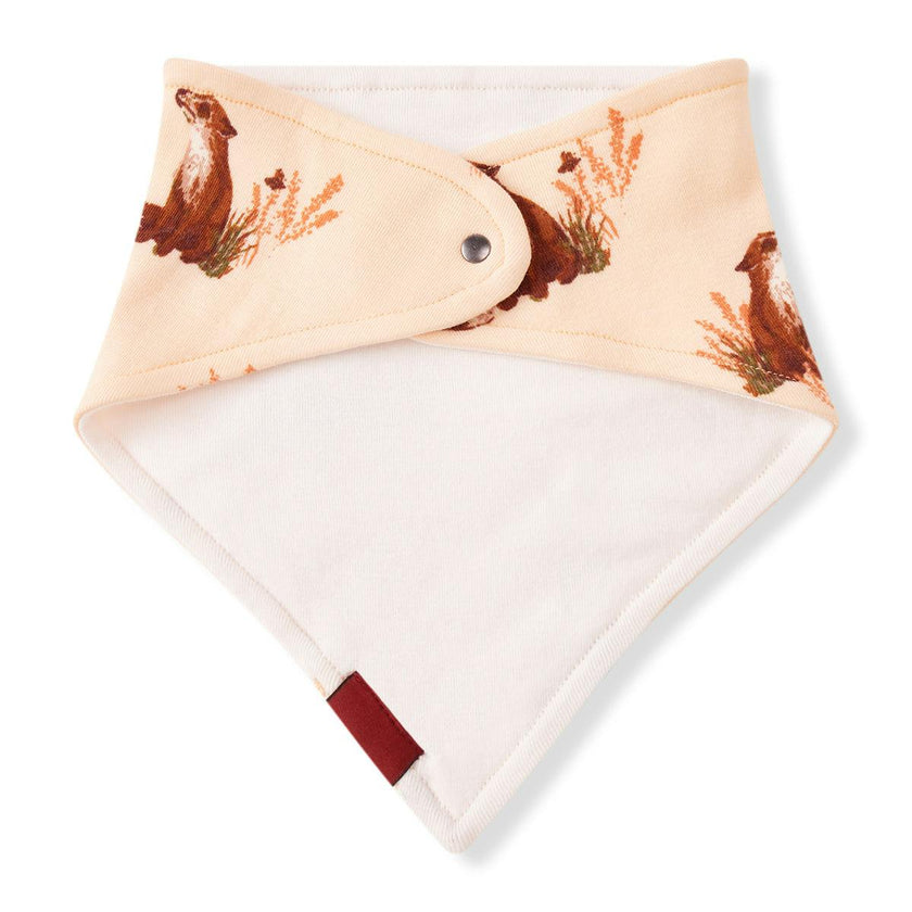 Floral Organic Cotton Three-Layer Kerchief Bib