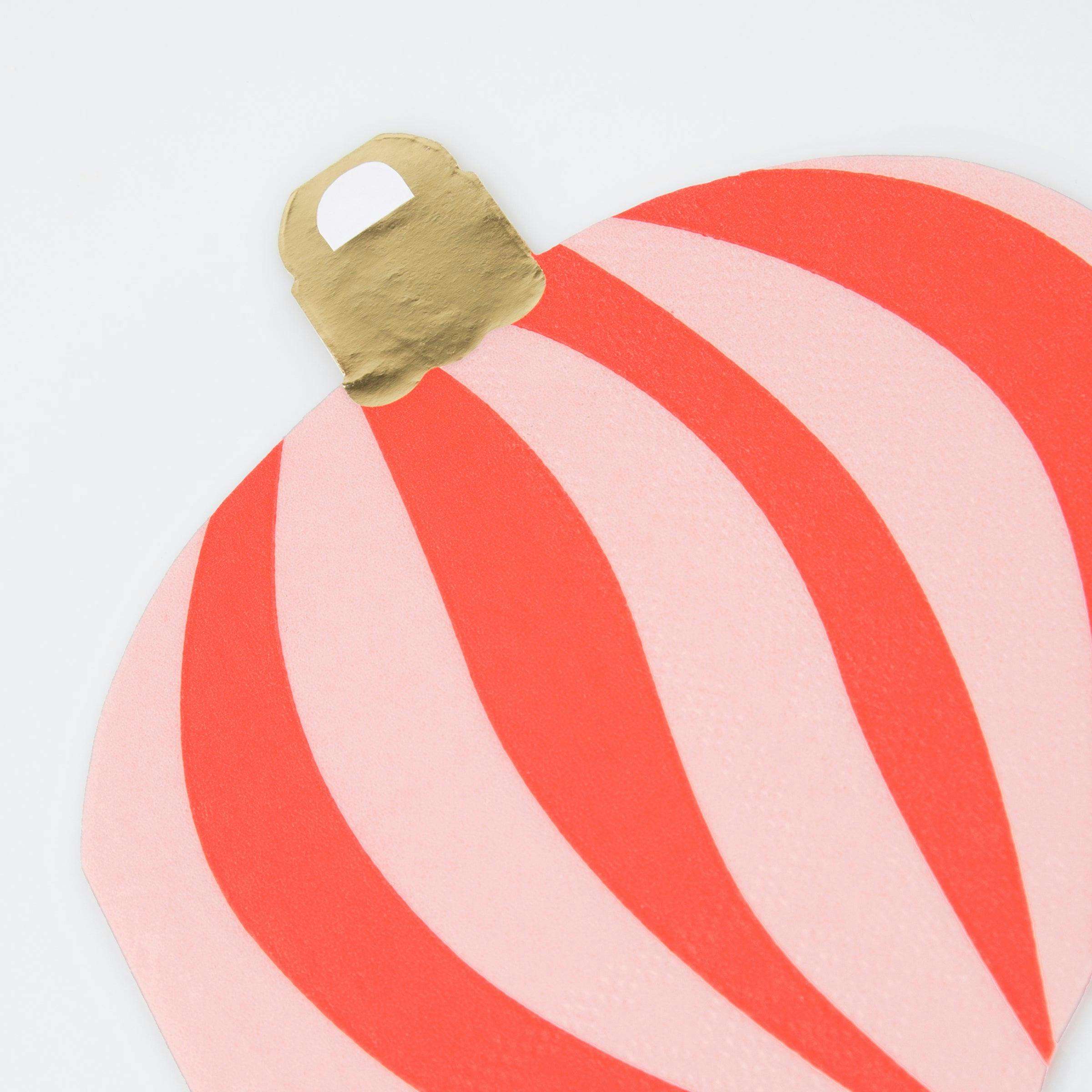 Striped Ornament Napkins
