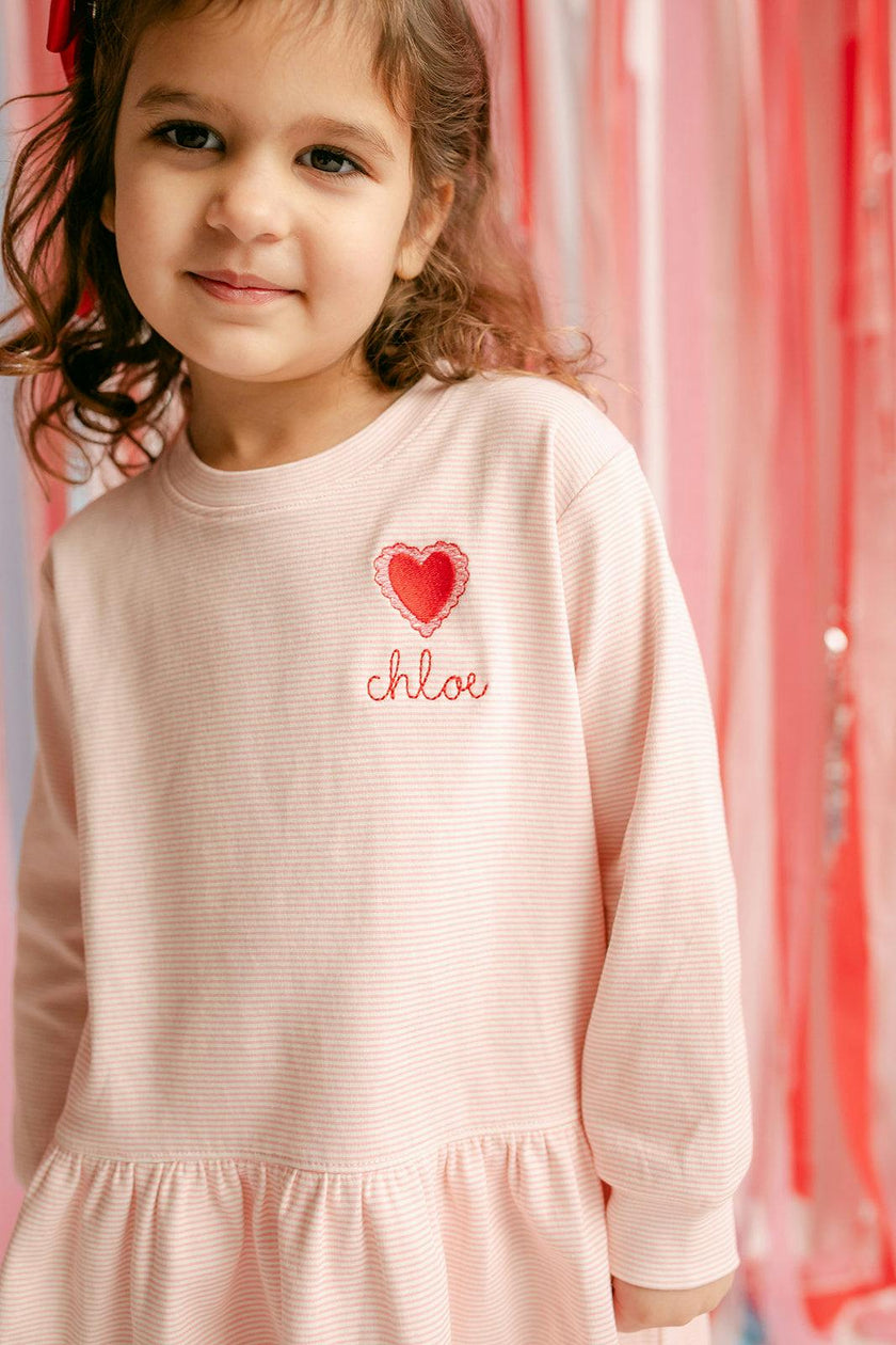 London Dress - Rose Stripe
