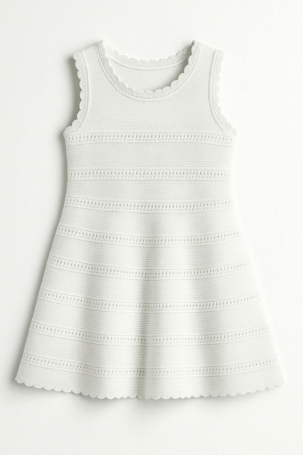 Cali Crochet Flare Summer Beach Dress - White