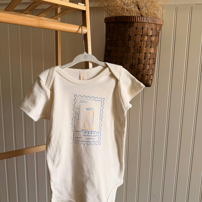 Dolce Estate Stamp Organic Cotton Baby Bodysuit
