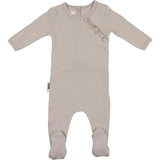 Quilted Waffle Girls Long Sleeve Footie