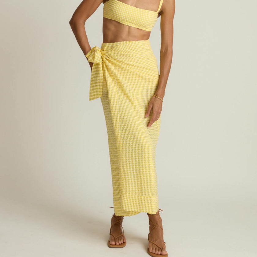 women's soleil gingham pareo
