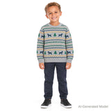 Boys Sweater & Jogger Set | Winter Dogs - Grey