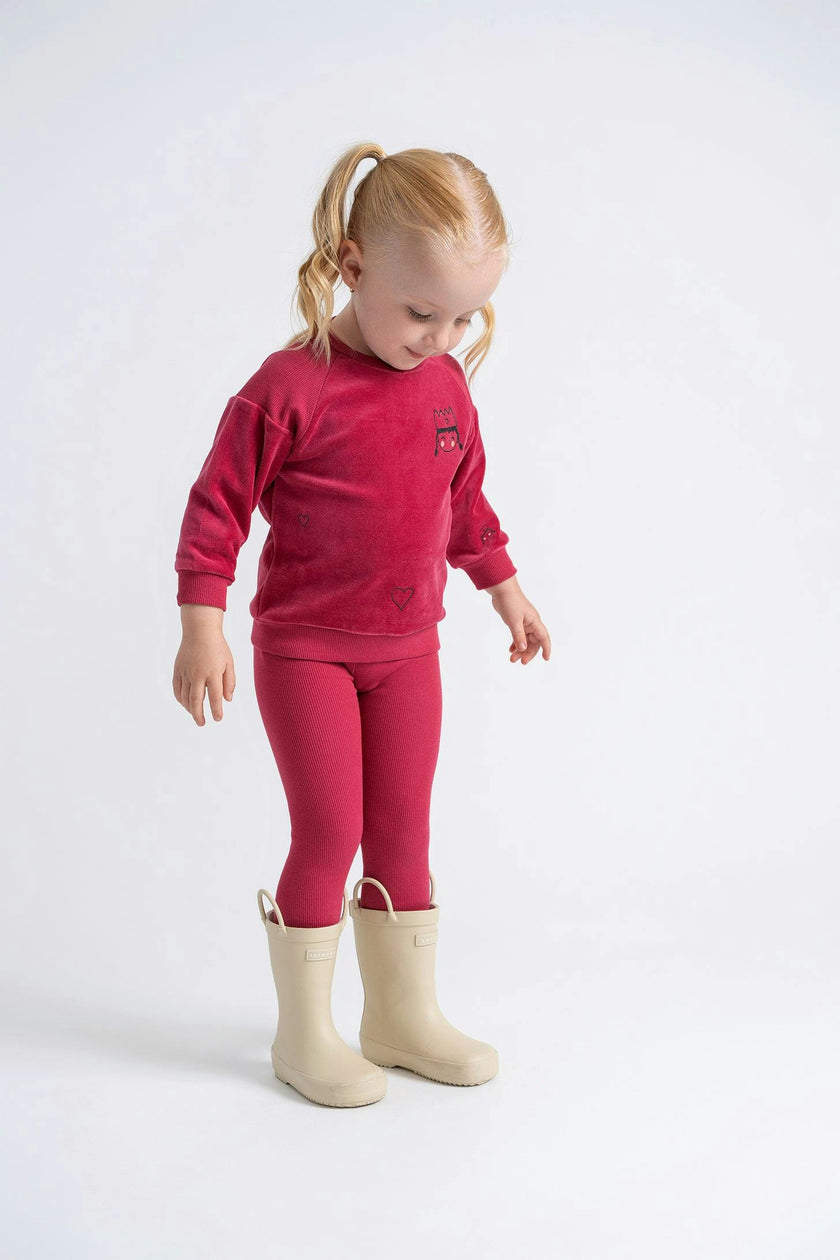 Princess Print Ribbed Snap Front Leggings and Top Two Piece Set