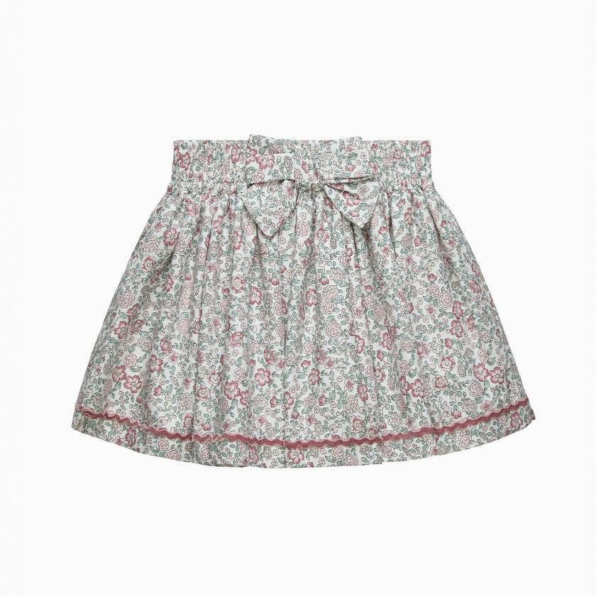 Arabella Floral Ric-Rac Skirt in Pink