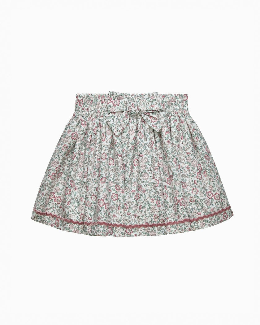 Arabella Floral Ric-Rac Skirt in Pink