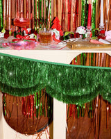 Holiday Scallop Fringe Banner - scalloped banner